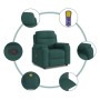 Sillón de masaje reclinable de tela verde oscuro en Sillones | Comprar online en Foru.es