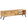 Mueble de TV madera maciza de mango 140x30x40 cm de vidaXL, Muebles TV - Ref: Foro24-246154, Precio: 263,40 €, Descuento: %