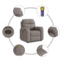 Sillón de masaje reclinable de tela gris taupé en Sillones | Comprar online en Foru.es