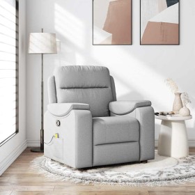 Sillón de masaje reclinable de tela gris nube en Sillones | Comprar online en Foru.es