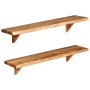 Estantes de pared 2 uds madera maciza de acacia 90x20x18 cm de vidaXL, Estantes y estanterías - Ref: Foro24-247928, Precio: 6...