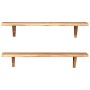 Estantes de pared 2 uds madera maciza de acacia 90x20x18 cm de vidaXL, Estantes y estanterías - Ref: Foro24-247928, Precio: 6...