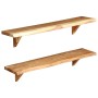 Estantes de pared 2 uds madera maciza de acacia 90x20x18 cm de vidaXL, Estantes y estanterías - Ref: Foro24-247928, Precio: 6...