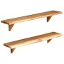 Estantes de pared 2 uds madera maciza de acacia 90x20x18 cm de vidaXL, Estantes y estanterías - Ref: Foro24-247928, Precio: 6...