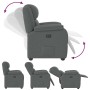 Sillón reclinable de tela gris oscuro en Sillones | Comprar online en Foru.es