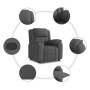 Sillón reclinable de tela gris oscuro en Sillones | Comprar online en Foru.es