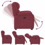 Sillón reclinable de tela rojo tinto en Sillones | Comprar online en Foru.es