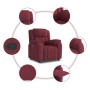 Sillón reclinable de tela rojo tinto en Sillones | Comprar online en Foru.es