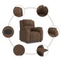 Sillón reclinable de tela marrón en Sillones | Comprar online en Foru.es