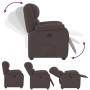 Sillón reclinable de tela marrón oscuro en Sillones | Comprar online en Foru.es
