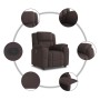 Sillón reclinable de tela marrón oscuro en Sillones | Comprar online en Foru.es