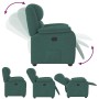 Sillón reclinable de tela verde oscuro en Sillones | Comprar online en Foru.es