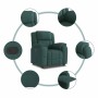 Sillón reclinable de tela verde oscuro en Sillones | Comprar online en Foru.es