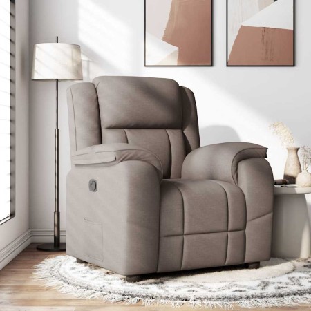 Sillón reclinable de tela gris taupe en Sillones | Comprar online en Foru.es