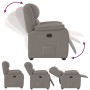 Sillón reclinable de tela gris taupe en Sillones | Comprar online en Foru.es