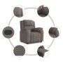 Sillón reclinable de tela gris taupe en Sillones | Comprar online en Foru.es