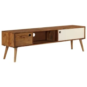 Mueble para TV madera maciza de sheesham 140x30x40 cm de vidaXL, Muebles TV - Ref: Foro24-246224, Precio: 180,69 €, Descuento: %