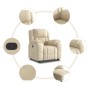 Sillón reclinable de tela crema en Sillones | Comprar online en Foru.es