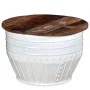 Mesa de centro forma de barril madera maciza reciclada blanco de vidaXL, Mesas de centro - Ref: Foro24-245254, Precio: 163,96...