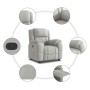Sillón reclinable de tela gris nube en Sillones | Comprar online en Foru.es