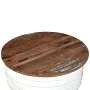 Mesa de centro forma de barril madera maciza reciclada blanco de vidaXL, Mesas de centro - Ref: Foro24-245254, Precio: 163,96...