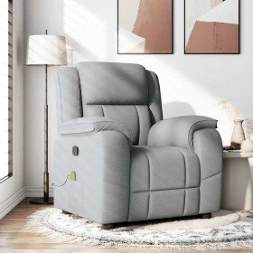 Sillón reclinable de masaje de tela gris claro en Sillones | Comprar online en Foru.es