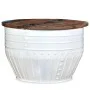 Mesa de centro forma de barril madera maciza reciclada blanco de vidaXL, Mesas de centro - Ref: Foro24-245254, Precio: 163,96...