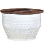Mesa de centro forma de barril madera maciza reciclada blanco de vidaXL, Mesas de centro - Ref: Foro24-245254, Precio: 175,67...