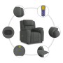 Sillón de masaje reclinable de tela gris oscuro en Sillones | Comprar online en Foru.es