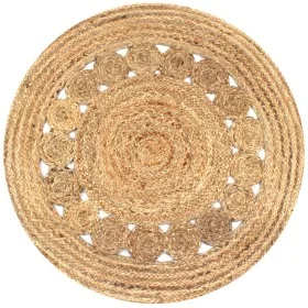 Alfombra redonda con diseño yute trenzado 90 cm de vidaXL, Alfombras - Ref: Foro24-245342, Precio: 31,88 €, Descuento: %