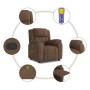 Sillón reclinable con masaje de tela marrón en Sillones | Comprar online en Foru.es
