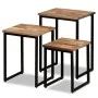 Stapelbare Couchtische 3 Einheiten aus massivem recyceltem Teakholz von vidaXL, Couchtisch - Ref: Foro24-245407, Preis: 140,6...