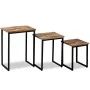 Stapelbare Couchtische 3 Einheiten aus massivem recyceltem Teakholz von vidaXL, Couchtisch - Ref: Foro24-245407, Preis: 140,6...