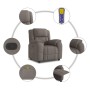 Sillón de masaje reclinable de tela gris taupé en Sillones | Comprar online en Foru.es