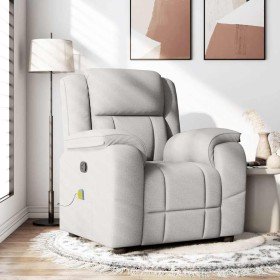 Sillón de masaje reclinable de tela gris nube en Sillones | Comprar online en Foru.es