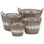 Arriate de mimbre con forro de PE 4 unidades de vidaXL, Maceteros y jardineras - Ref: Foro24-246830, Precio: 74,52 €, Descuen...