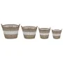 Arriate de mimbre con forro de PE 4 unidades de vidaXL, Maceteros y jardineras - Ref: Foro24-246830, Precio: 74,52 €, Descuen...