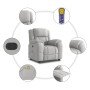 Sillón de masaje reclinable de tela gris nube en Sillones | Comprar online en Foru.es
