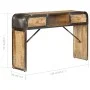 Aparador madera de mango maciza 120x30x75 cm de vidaXL, Aparadores - Ref: Foro24-247805, Precio: 206,44 €, Descuento: %