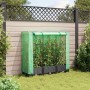 Jardinera elevada con cubierta de invernadero aspecto ratán 120x40x123 cm en Macetas y jardineras | Comprar online en Foru.es