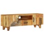 Mueble TV tallado a mano madera maciza reciclada 120x30x40 cm de vidaXL, Muebles TV - Ref: Foro24-247909, Precio: 204,99 €, D...
