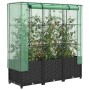 Arriate con cubierta invernadero aspecto ratán 120x40x138 cm en Macetas y jardineras | Comprar online en Foru.es