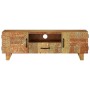 Mueble TV tallado a mano madera maciza reciclada 120x30x40 cm de vidaXL, Muebles TV - Ref: Foro24-247909, Precio: 204,99 €, D...