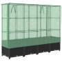 Jardinera elevada con cubierta de invernadero aspecto ratán 160x40x138 cm en Macetas y jardineras | Comprar online en Foru.es