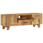 Mueble TV tallado a mano madera maciza reciclada 120x30x40 cm de vidaXL, Muebles TV - Ref: Foro24-247909, Precio: 204,99 €, D...