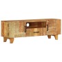Mueble TV tallado a mano madera maciza reciclada 120x30x40 cm de vidaXL, Muebles TV - Ref: Foro24-247909, Precio: 204,99 €, D...