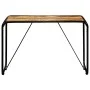 Mesa de comedor madera maciza de mango rugosa 118x60x76 cm de vidaXL, Mesas de cocina y de comedor - Ref: Foro24-247868, Prec...