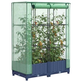 Arriate con cubierta invernadero aspecto ratán 80x40x123 cm en Macetas y jardineras | Comprar online en Foru.es