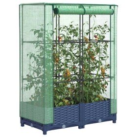 Arriate con cubierta invernadero aspecto ratán 80x40x123 cm en Macetas y jardineras | Comprar online en Foru.es