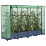 Jardinera elevada con cubierta de invernadero aspecto ratán 160x40x123 cm en Macetas y jardineras | Comprar online en Foru.es